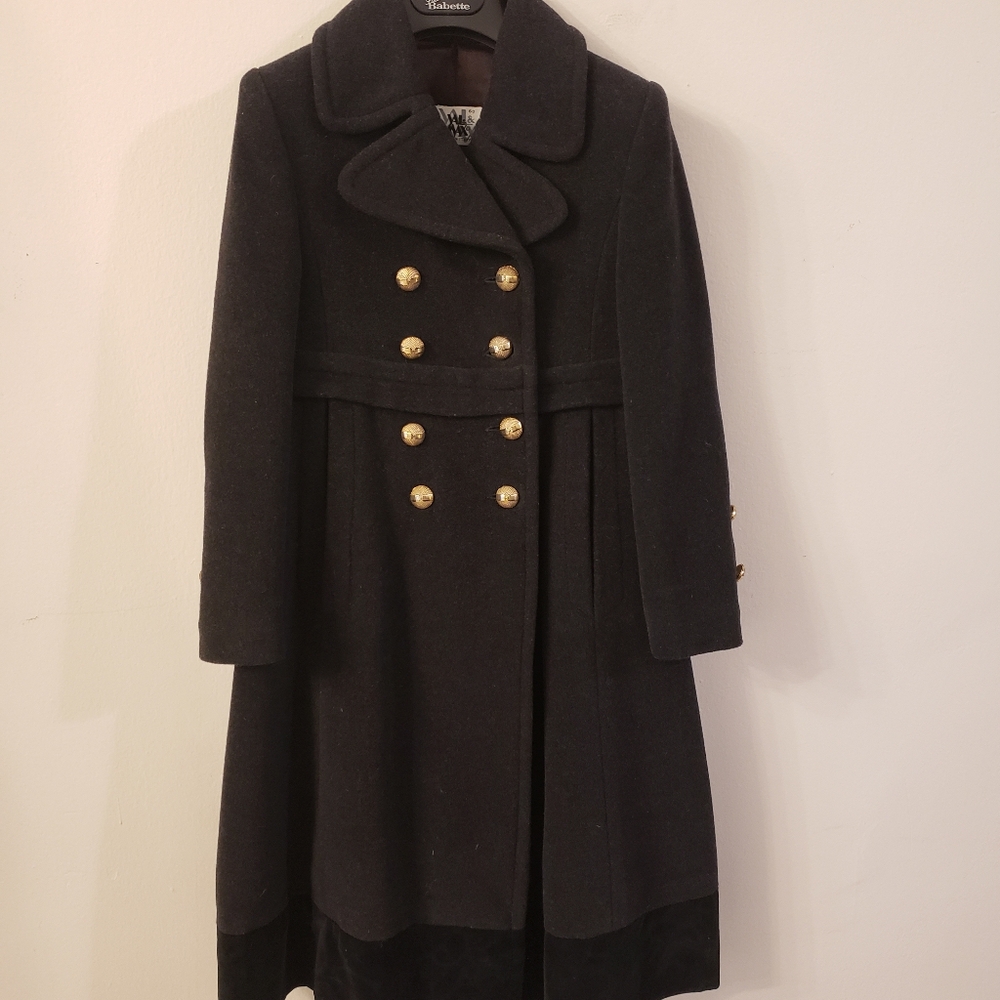 Dark Grey/ Lt Black Double-Breasted Toddlers Coat 3T-4T Tags Removed. Never Worn